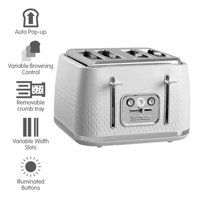 (White) Morphy Richards Verve 4 Slice Toaster - Cream