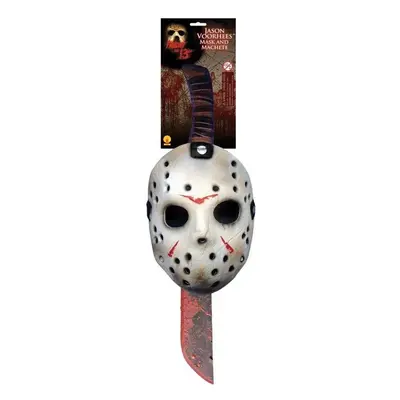 Rubies Mens Friday The 13th: Jason Mask and Machete Set Mens