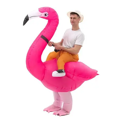 (Flamingo) Fun Inflatable Animal Costume Halloween Cosplay Carnival Masquerade Set