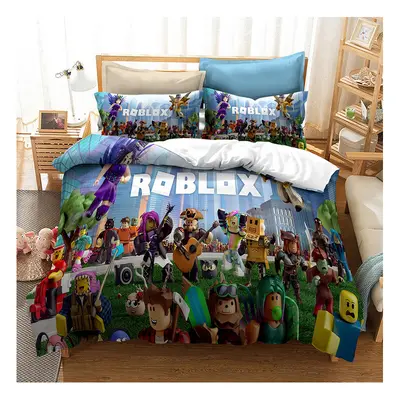 (Pattern 15, Double) ROBLOX Bedding Single Double Duvet Cover Cartoon