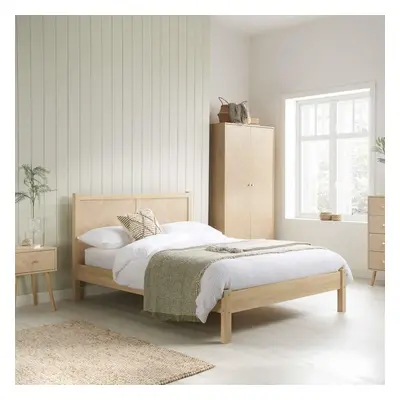 King Bed Frame Oak Brown Wooden Birlea Herringford 5ft 150cm