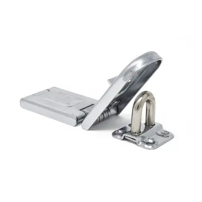 Master Lock 720DPF 6-1/4 Long Zinc Plated Hardened Steel Single Hinge Hasp