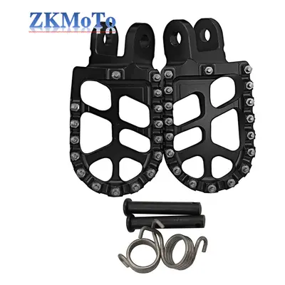 (Black) Motorcycle Footrest Footpegs Foot Pegs Rest Pedal Parts For HONDA Transalp XL600V XL600 