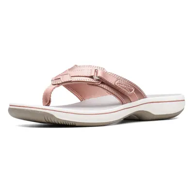 Clarks womens Breeze Sea Flip Flop Rose Gold US