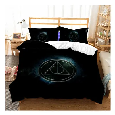 (9, King-220x240 cm) Harry Potter Hogwarts School Of Witchcraft Single Double 3D Duvet Cover Set