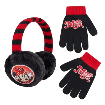 Disney Winter Earmuffs Warmers and Kids Gloves Sets Minnie Mouse Bla