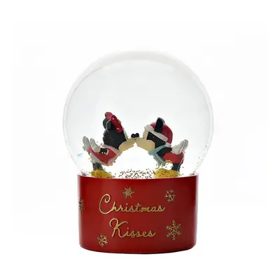 Disney Mickey and Minnie Mouse Christmas Kisses Snow Globe