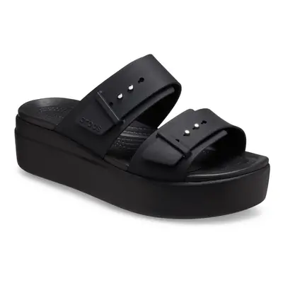 (Black, (Adults')) Crocs Brooklyn Thermoplastic Women's Black Sandals