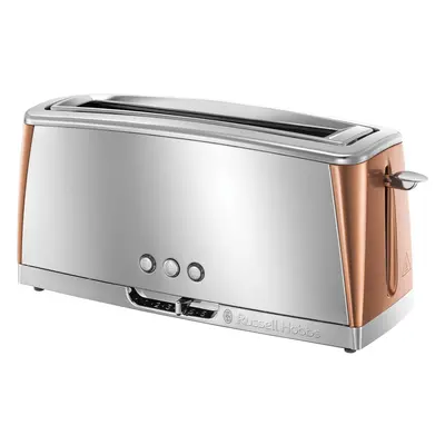 (Copper, Luna Toaster) Luna Long Slot Toaster, Long Slice or Two Slice Stainless Steel Toaster w