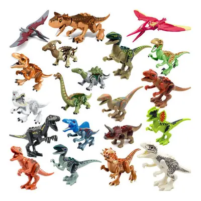 (Style O 20pcs) Large Dinosaur Figure Big Size Indominus T Rex Blocks Lego Toys