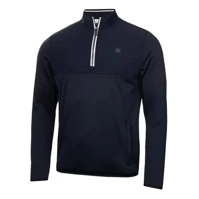 (M, Navy) Calvin Klein Mens Atlantic Hybrid Stretch Insulated Half Zip Golf Sweater