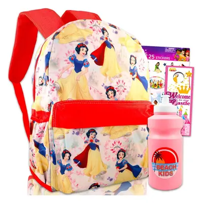 Disney Snow White Large Backpack Set - Bundle with 16"" Snow White Backpack Plus Water Bottle St