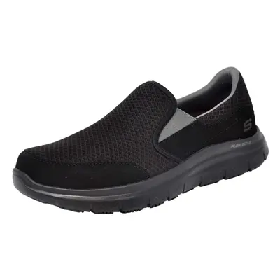 Skechers Mens Flex Advantage Slip Resistant Sr Mcallen Slip on BlackCharcoal W US