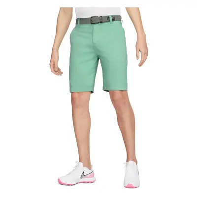 Nike Mens Green Flat Front Athletic Shorts