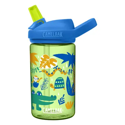 CamelBak eddy 14oz Kids Water Bottle with Tritan Renew Straw Top LeakProof When Closed Jungle An