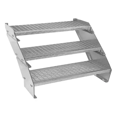 Metal Staircase Section Adjustable Height Galvanised Steel Steps 90cm / 900mm