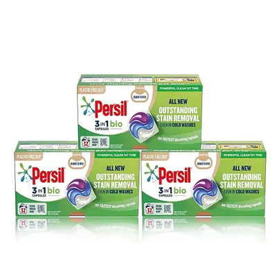 Persil Bio 3in1 Washing Capsules Plastic Free x Washes (96 Washes)