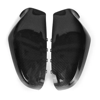 Carbon Fiber Look Door Wing Rearview Mirror Cover Rear View Caps