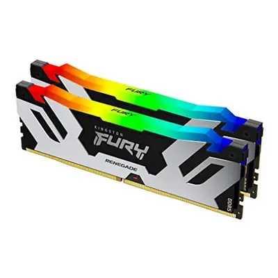 Kingston Fury Renegade DDR5 RGB 32GB 6400MT/s DDR5 CL32 DIMM Desktop Gaming Memory Kit of - KF56