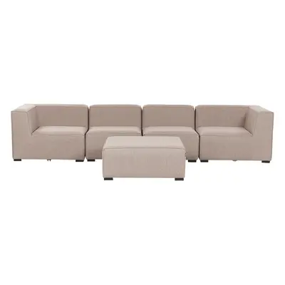 Garden Sofa with Ottoman Seater AREZZO Modular Beige