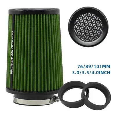 (101mm-Green) Air Filter Car Cold Intake Kit Universal Auto Systems Sport Racing Performance Eng