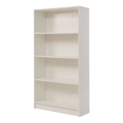 White Bookcase Tier Wooden Shelving Storage Unit Living Room Bedroom