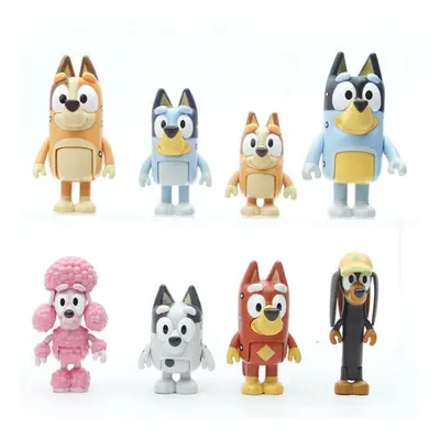 12Pcs Bluey Family And Friends Action Figures Model Toy Set Kids Gift