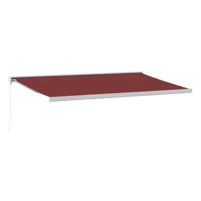 (burgundy and white, x cm) vidaXL Manual Cassette Awning Retractable Window Canopy Shade Patio A