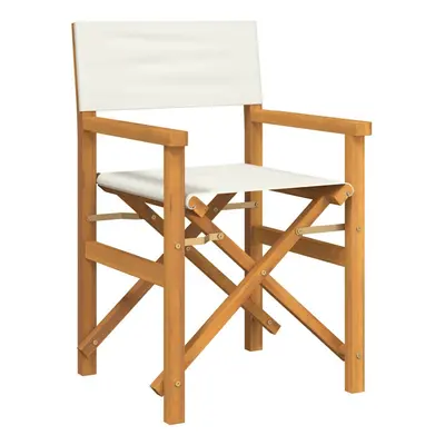 (cream, pcs) vidaXL Folding Director's Chairs Picnic Chair Outdoor Chair Solid Wood Teak