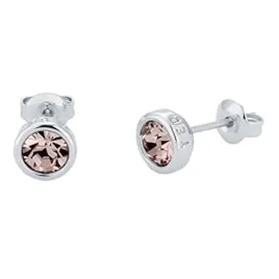 Ted Baker Sinaa Crystal Stud Earrings For Women (Silver/Pink Crystal)