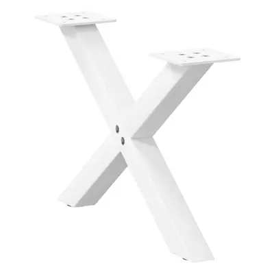 (white, x (30-31) cm (40 mm)/ pcs) vidaXL Dining Table Legs X-Shaped Desk Legs Kitchen Metal Fur