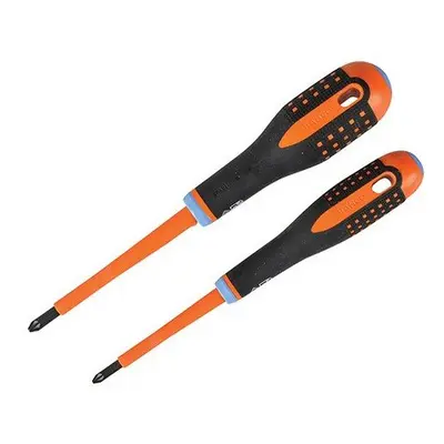 Bahco BE-9890S Insulated ERGO Combi Screwdriver Twin Pack PZ1/SL5 & PZ2/SL6