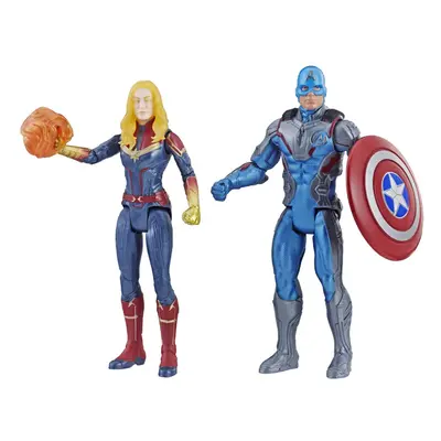 Avengers Marvel Endgame Captain America & Captain Marvel Pack Characters from Marvel Cinematic U