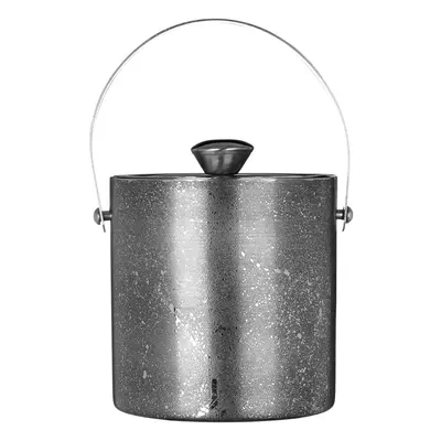 Glitter Effect Ice Bucket With Lid Tough Durable Stainless Steel