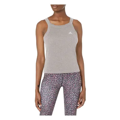 adidas Women's Yoga Ribbed Tank Top Medium Grey Heather