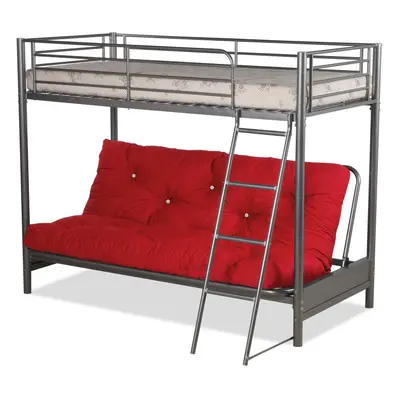 (Red) Humza Amani Filton Futon Bunk Bed & Futon Mattress