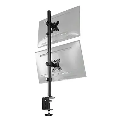 Vivo Dual LCD Monitor Desk Mount Stand Heavy Duty Stacked, Holds Vertical Screens up to 32" (STA