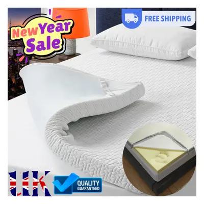 (Small Double, 4"-10 cm) Mattress Topper Orthopedic Memory Foam Bed Topper