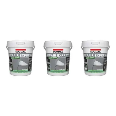 Soudal Repair Mortar Cement Ready Mix Brick Pointing Filler Grey 900ml (152305) (Pack of 3)