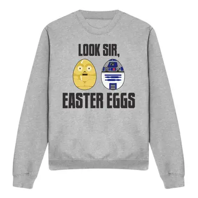 (L, Sport Heather) Star Wars Unisex Adult Look Sir, Easter Eggs Sweatshirt