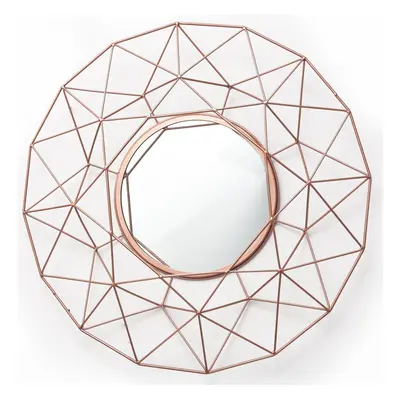 Geometric Mirror in Rose Gold 64cm