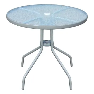 vidaXL Outdoor Table 80x71 cm Steel Round Grey