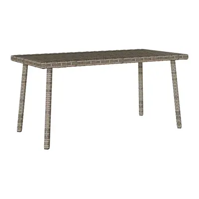 (grey, x x cm) vidaXL Garden Coffee Table Rectangular Light Grey 40x40x37 cm Poly Rattan