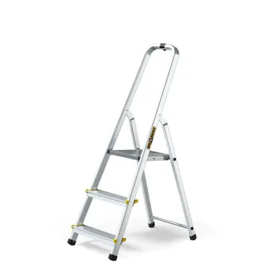 3 STEPS ALUMINIUM PROFESSIONAL LADDER, 150kg