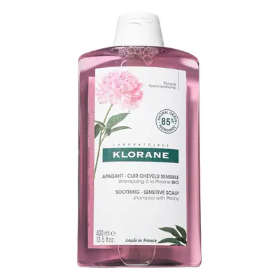 Klorane Shampoo with Peony, Soothing Relief for Dry Itchy Flaky Sensitive Scalp, pH Balanced, Pr