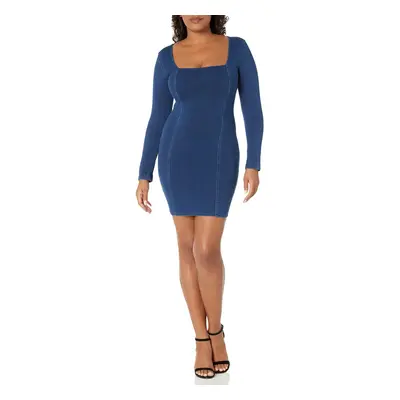 GUESS womens Vivian Bodycon Casual Dress Blue Away Medium US