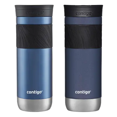 Contigo VacuumInsulated Stainless Steel LeakProof Travel Mug Ounce Blue Corn Midnight Blueberry 