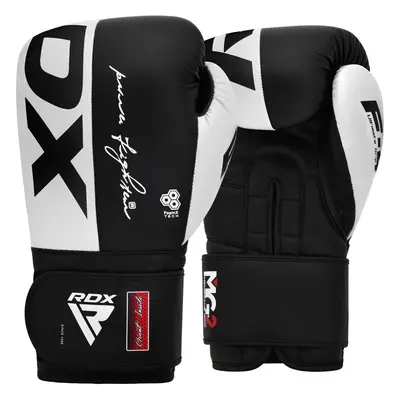 RDX Boxing Gloves, Maya Hide Leather Training Gloves for Muay Thai, Kickboxing, Sparring, Punch 