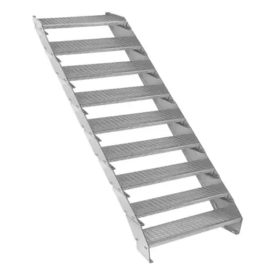 Metal Staircase Section Adjustable Height Galvanised Steel Steps 90cm / 900mm