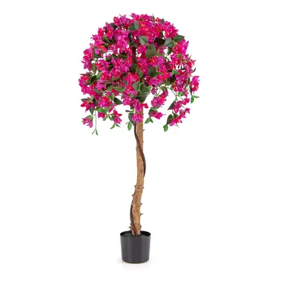 130cm Artificial Azalea Tree Faux Silk Floral Tree in Pot